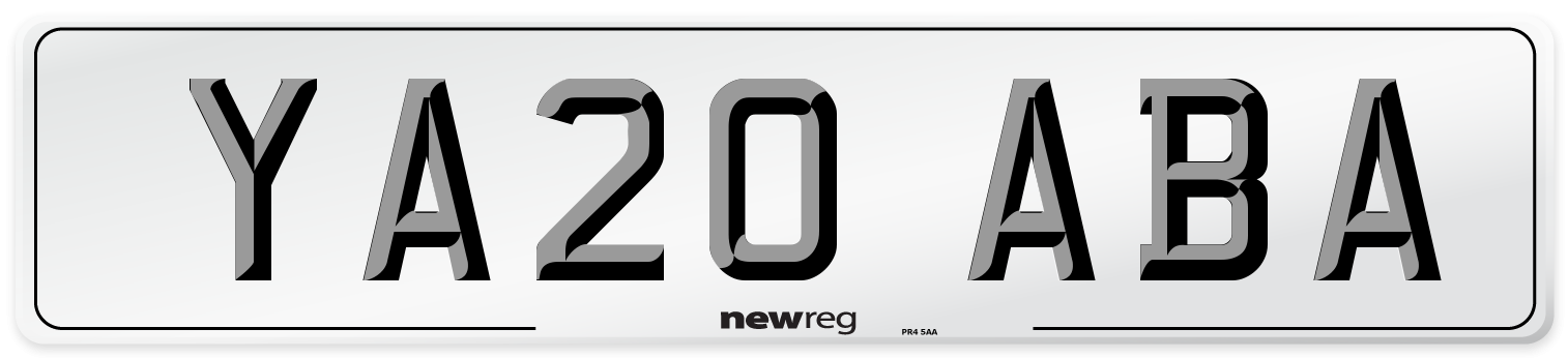 YA20 ABA Number Plate from New Reg